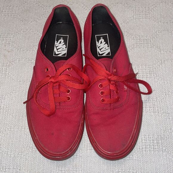 Vans Women’s Skateboard Shoes Size 8.5 M Red Athleisure Outdoors Casual - Picture 4 of 12